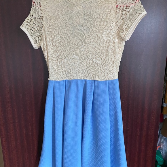 Summer Boho Flowy skater Lace zip dress - Picture 2 of 2